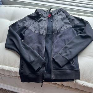 Nike zip up hooded black sweatshirt, size small// Nike Air